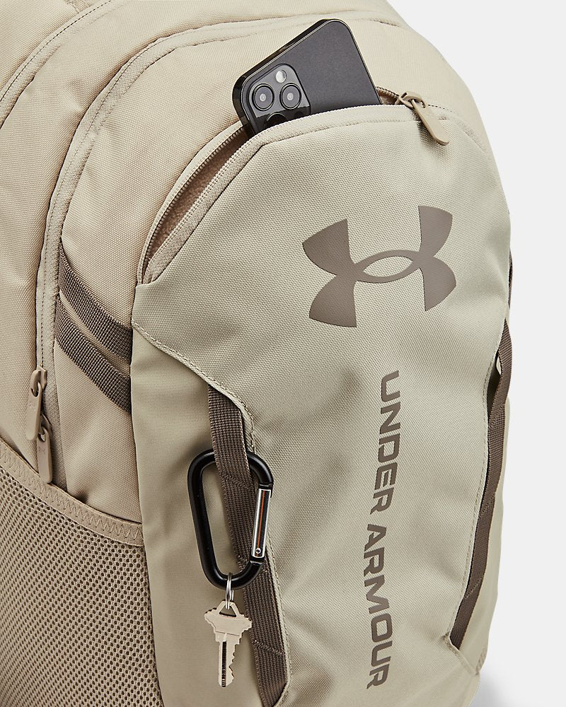 UA Hustle 6.0 Backpack – Khaki Base / Taupe Dusk – beige/khaki