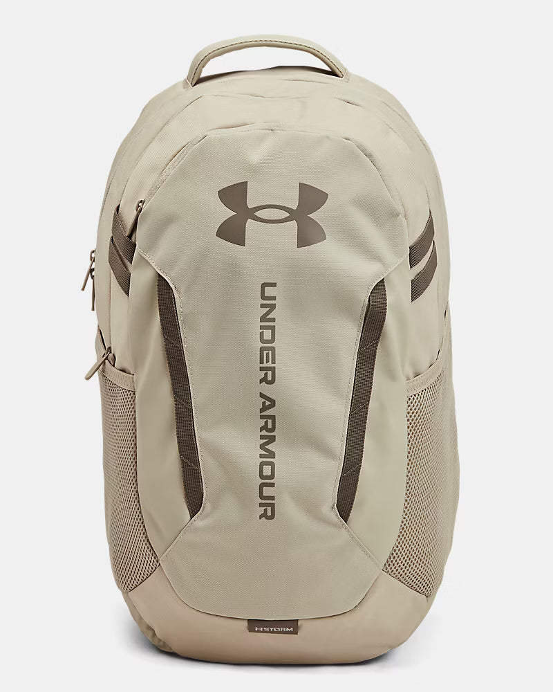 UA Hustle 6.0 Backpack – Khaki Base / Taupe Dusk – beige/khaki