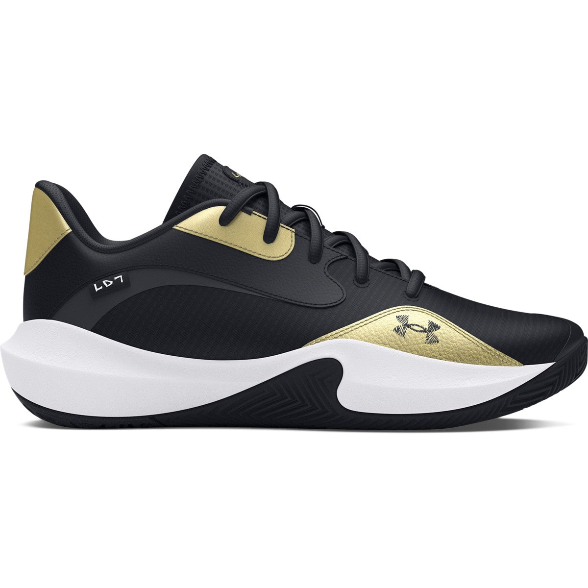 Under Armour Lockdown 7 Low – Svart/Guld basketsko