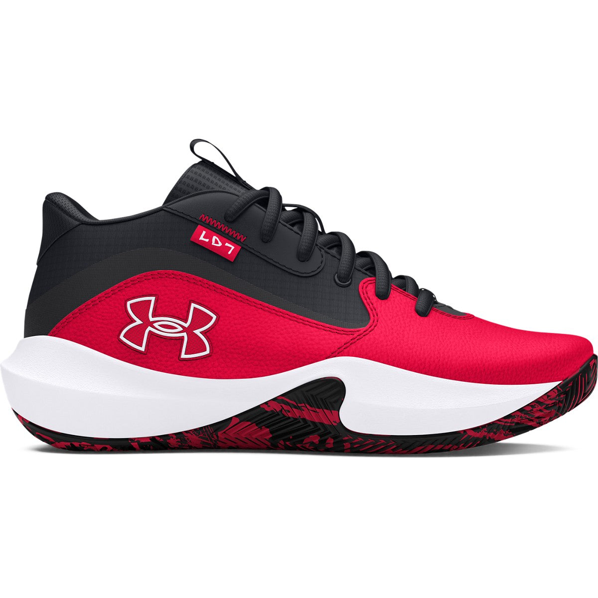 Under Armour GS Lockdown 7 – Röd/Svart basketsko